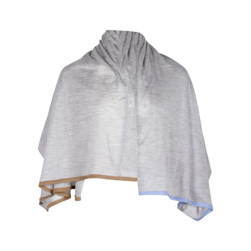 Hermes Knit Scarf in Grey Cashmere and Silk